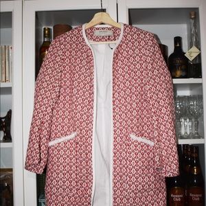 Zara Elegant Patterned Spring Coat